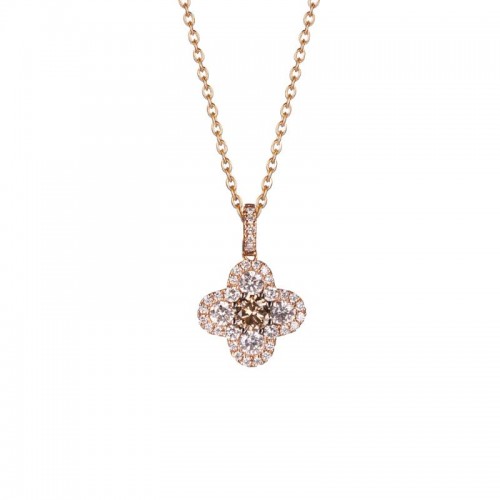 Damaso 18K Yellow Gold Quatrefoil Necklace