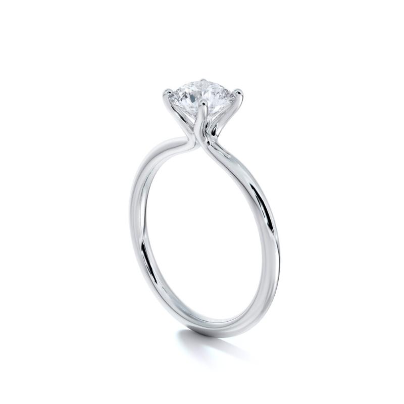 Semi-Mount Thin Embrace 4-Prong Solitaire